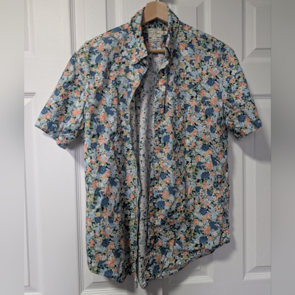 J Crew Floral Short Sleeve Men's Shirt